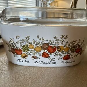 Vintage CorningWare Spice of Life 3 Piece Bakeware Set with Lid